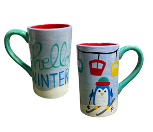 Color Me Mine - Frankfort Skiing Penguin Mug