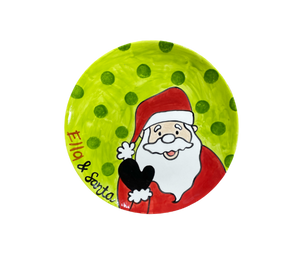 Color Me Mine - Frankfort Peeking Santa Plate