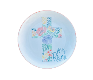 Color Me Mine - Frankfort Floral Cross Plate